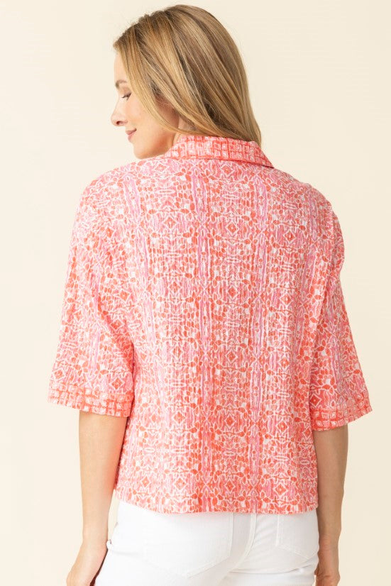 Habitat | Crinkle Cotton Miami Mix Terrace Top