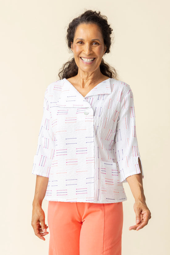 Habitat | Lima Weave Rio Pullover - Fuchsia