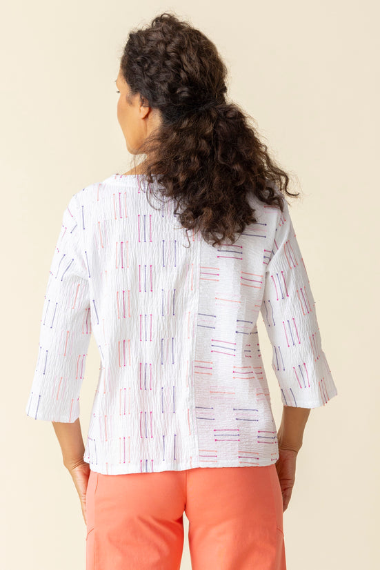 Habitat | Lima Weave Rio Pullover - Fuchsia