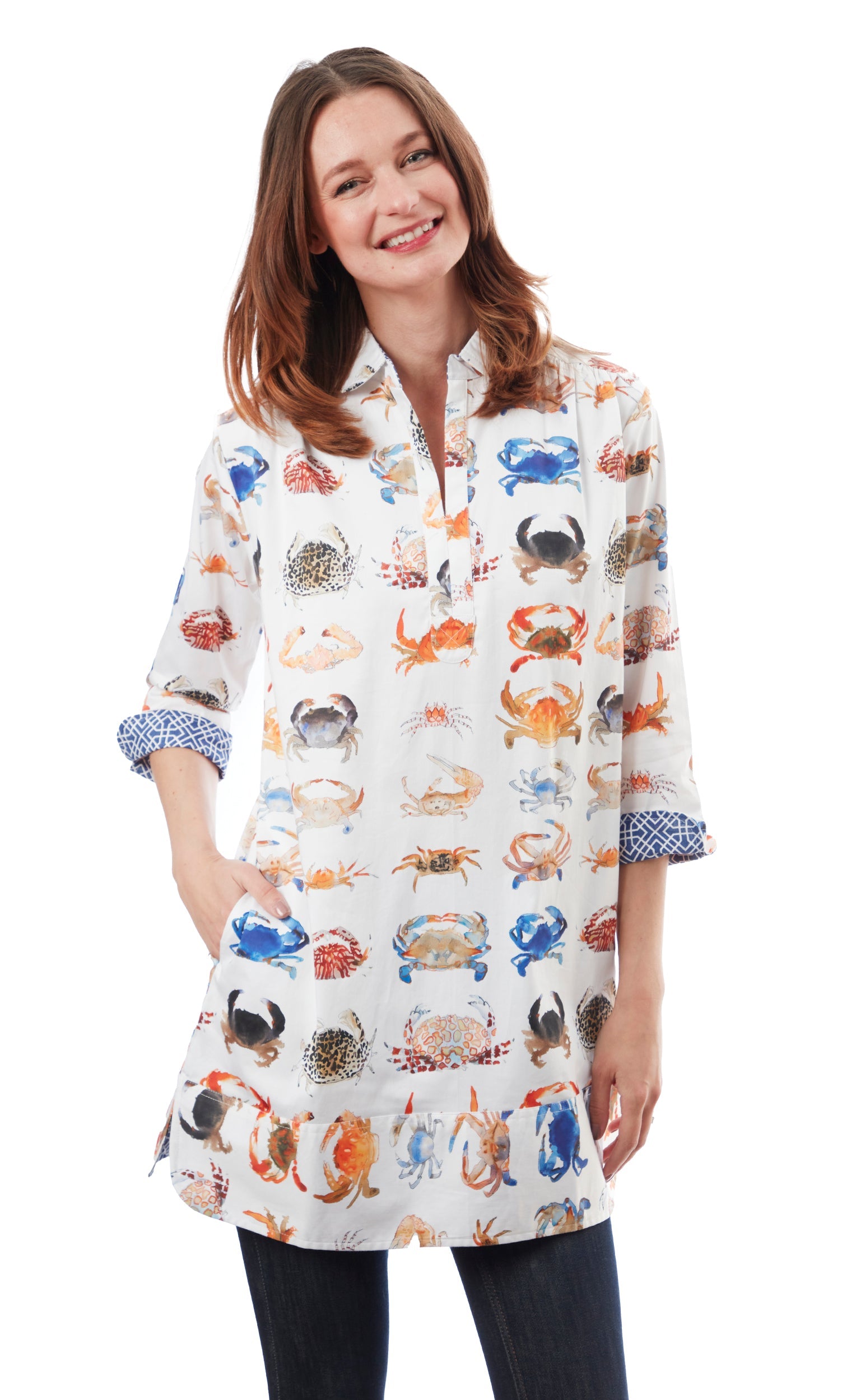 Vail Tunic Navy Crabs