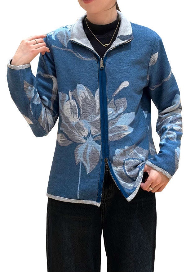 Winding River | Reversible Jacket - Royal Blue / White