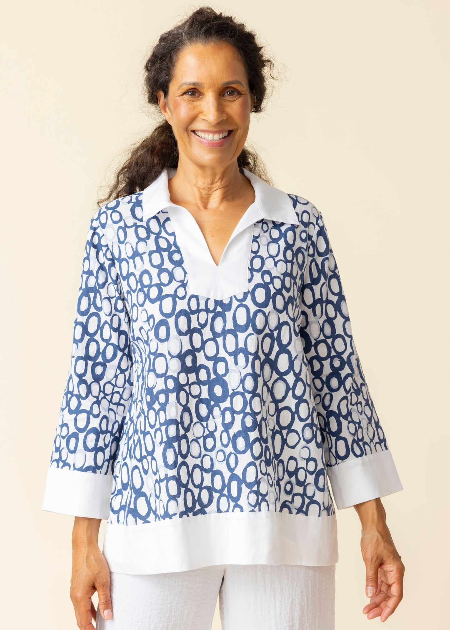 Habitat | Linen Inner Circle Cool Caftan Top
