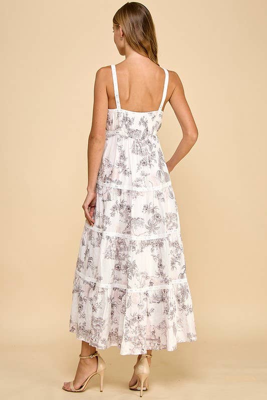 Cloister Collection | Pink Toile Eyelet Lace Dress