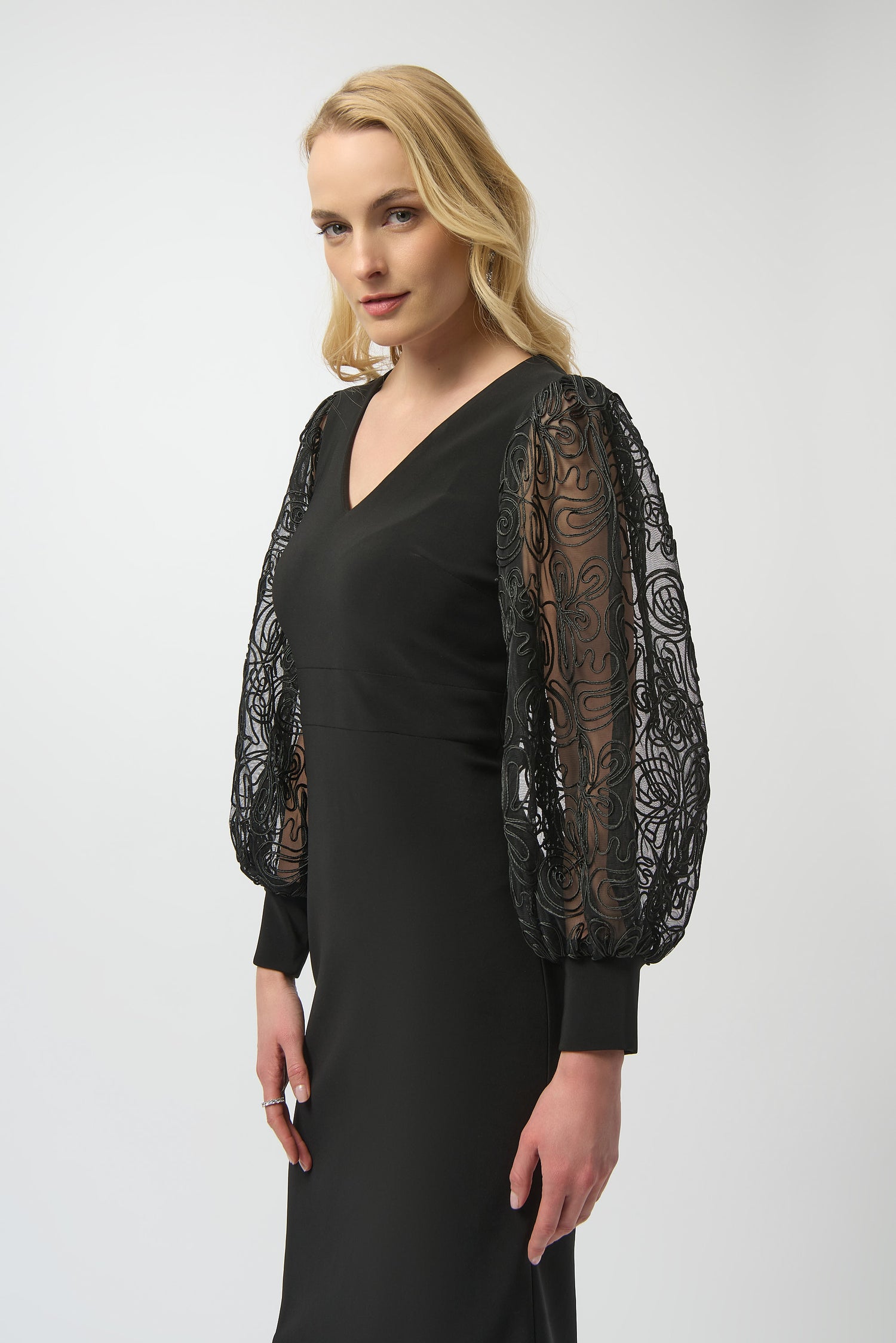 Joseph Ribkoff | Knit & Mesh Sheath Dress