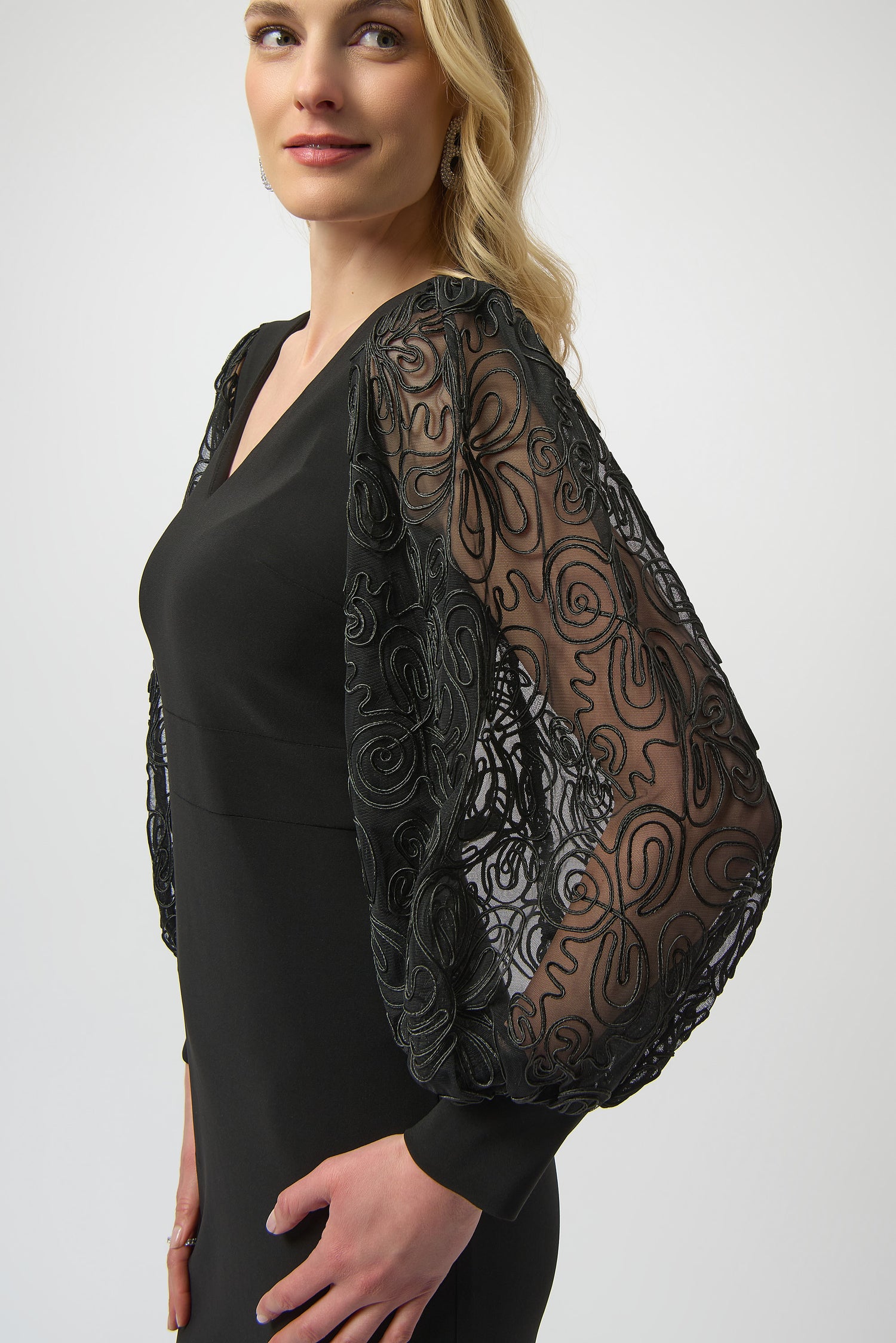 Joseph Ribkoff | Knit & Mesh Sheath Dress