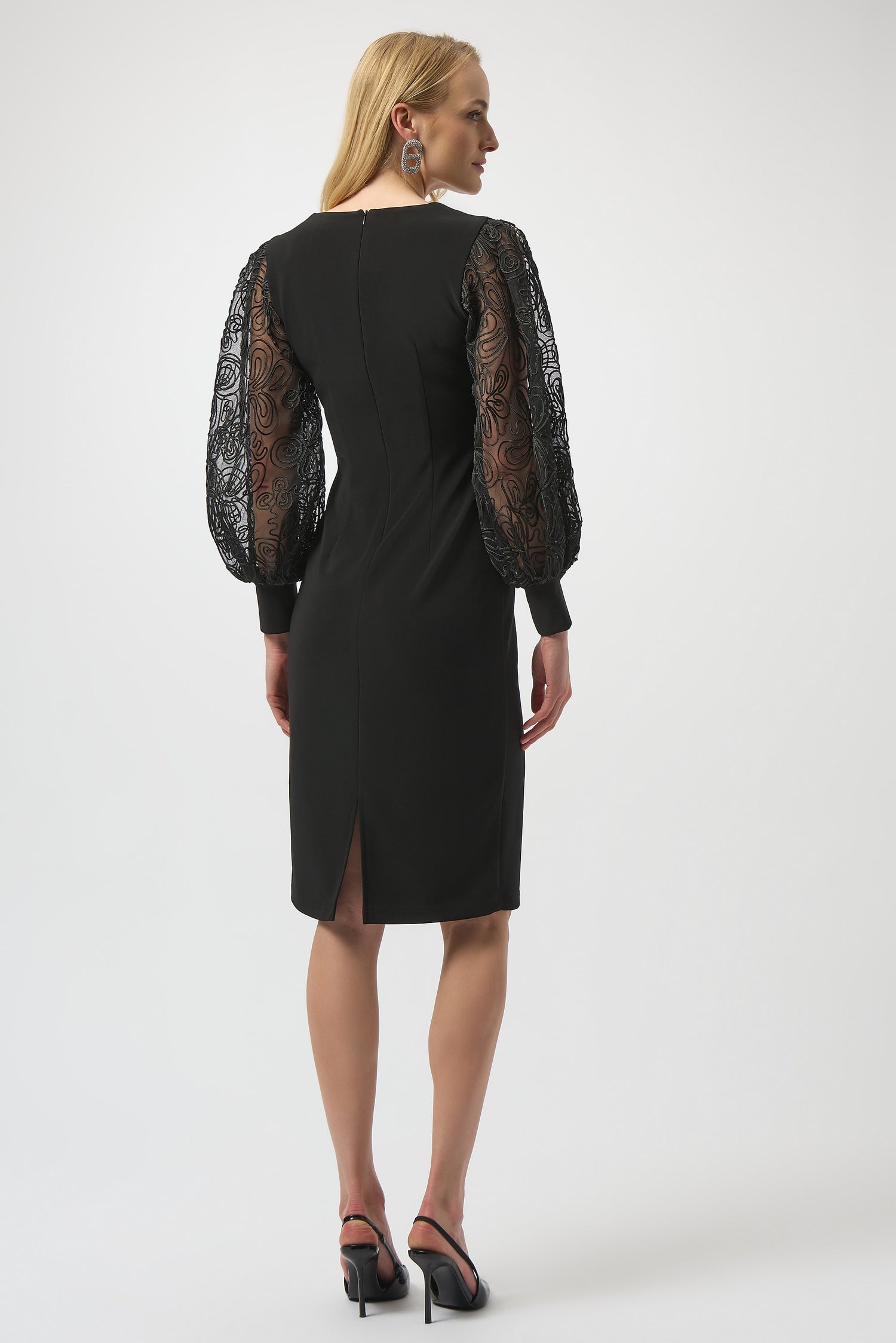 Joseph Ribkoff | Knit & Mesh Sheath Dress