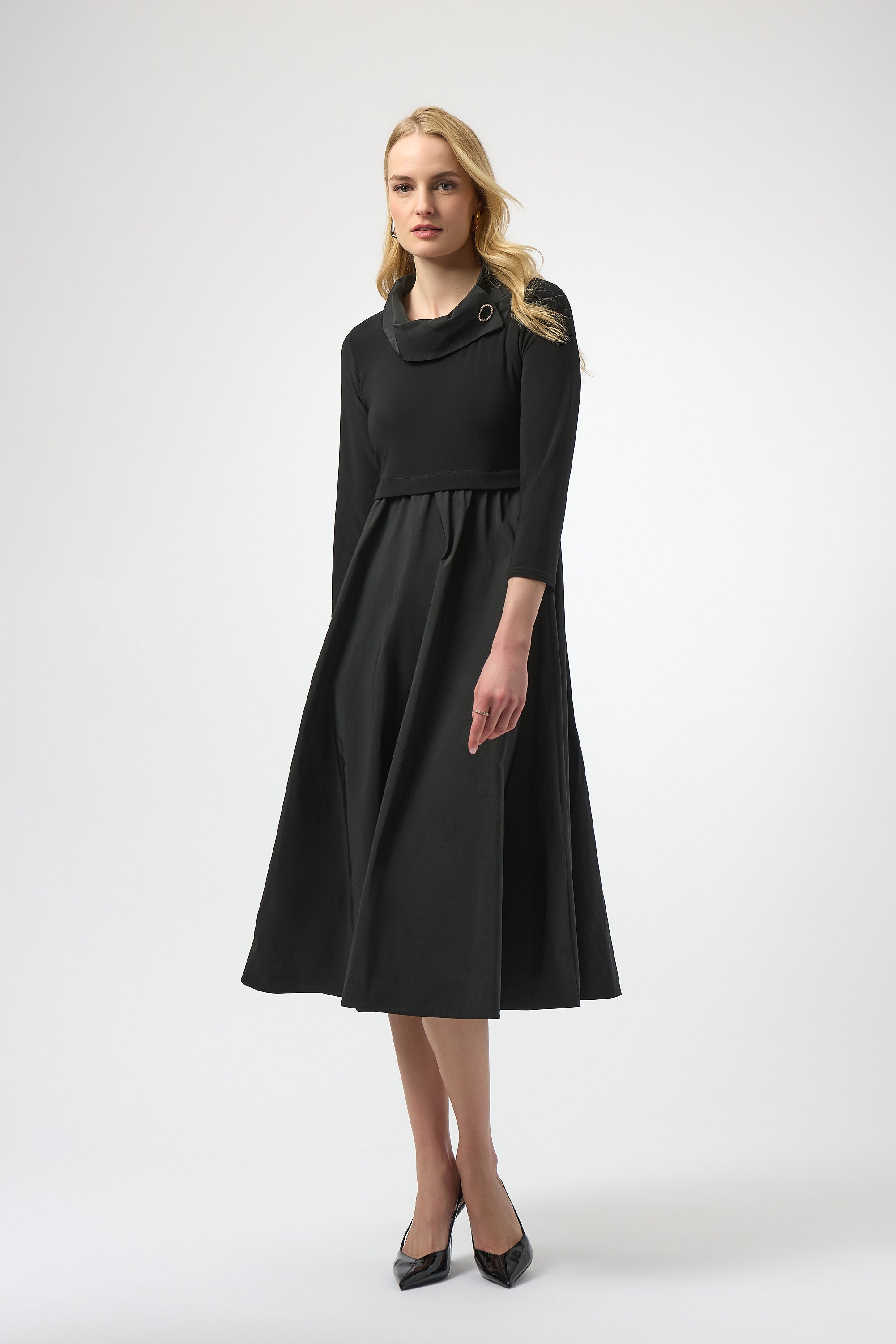 Knit and Taffeta Dress