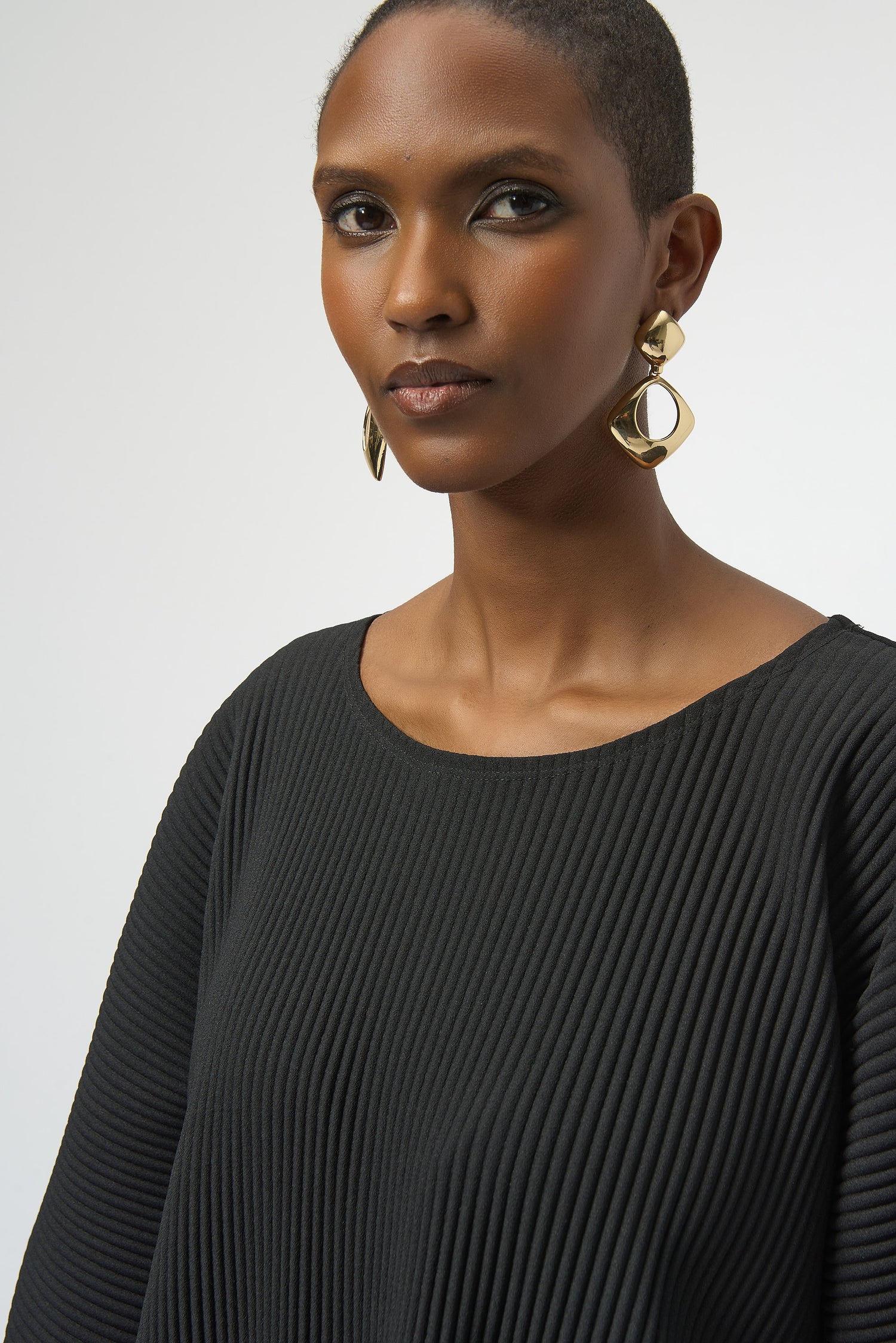 Joseph Ribkoff | Pleated Scuba Boxy Top