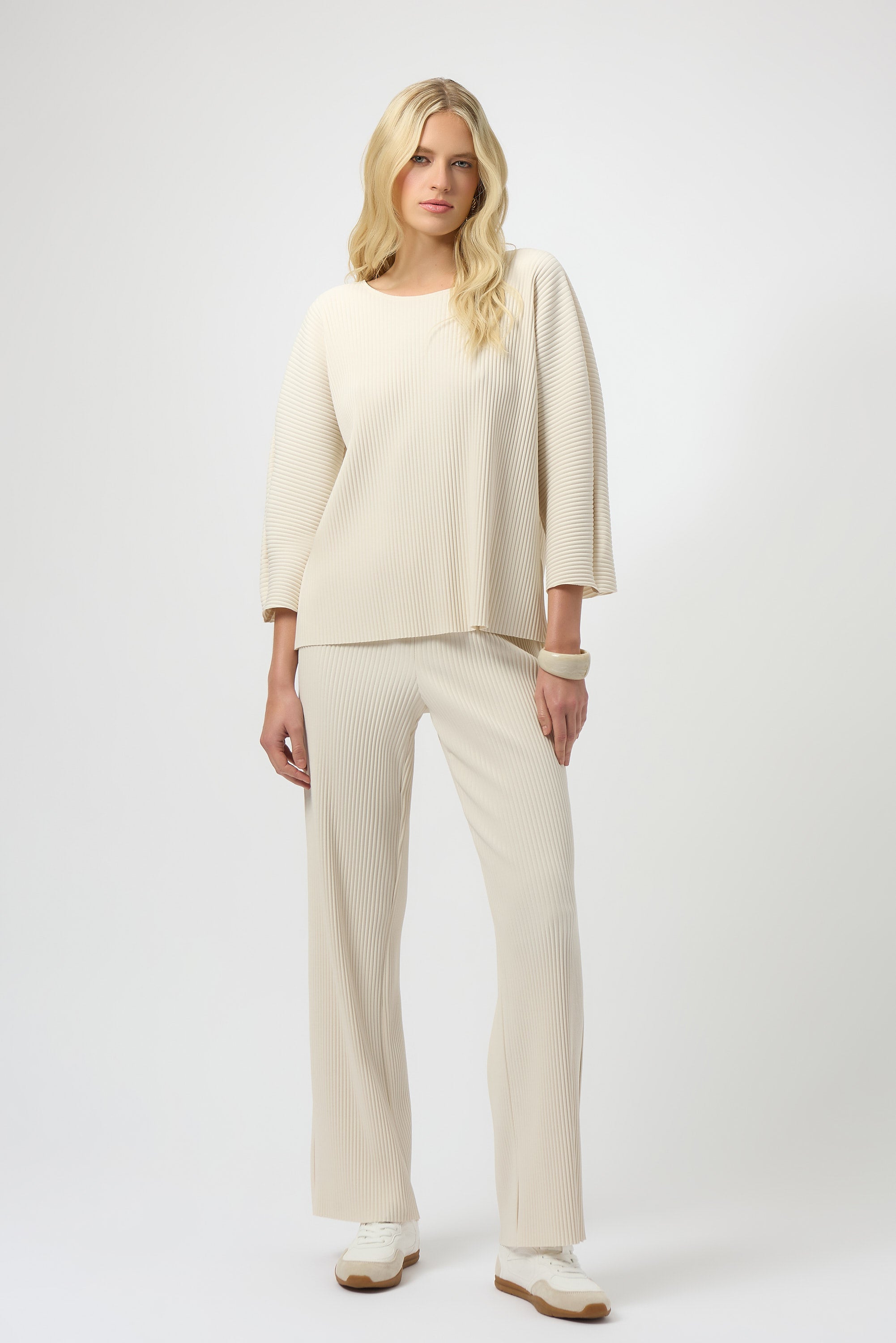 Pleated Scuba Boxy Top