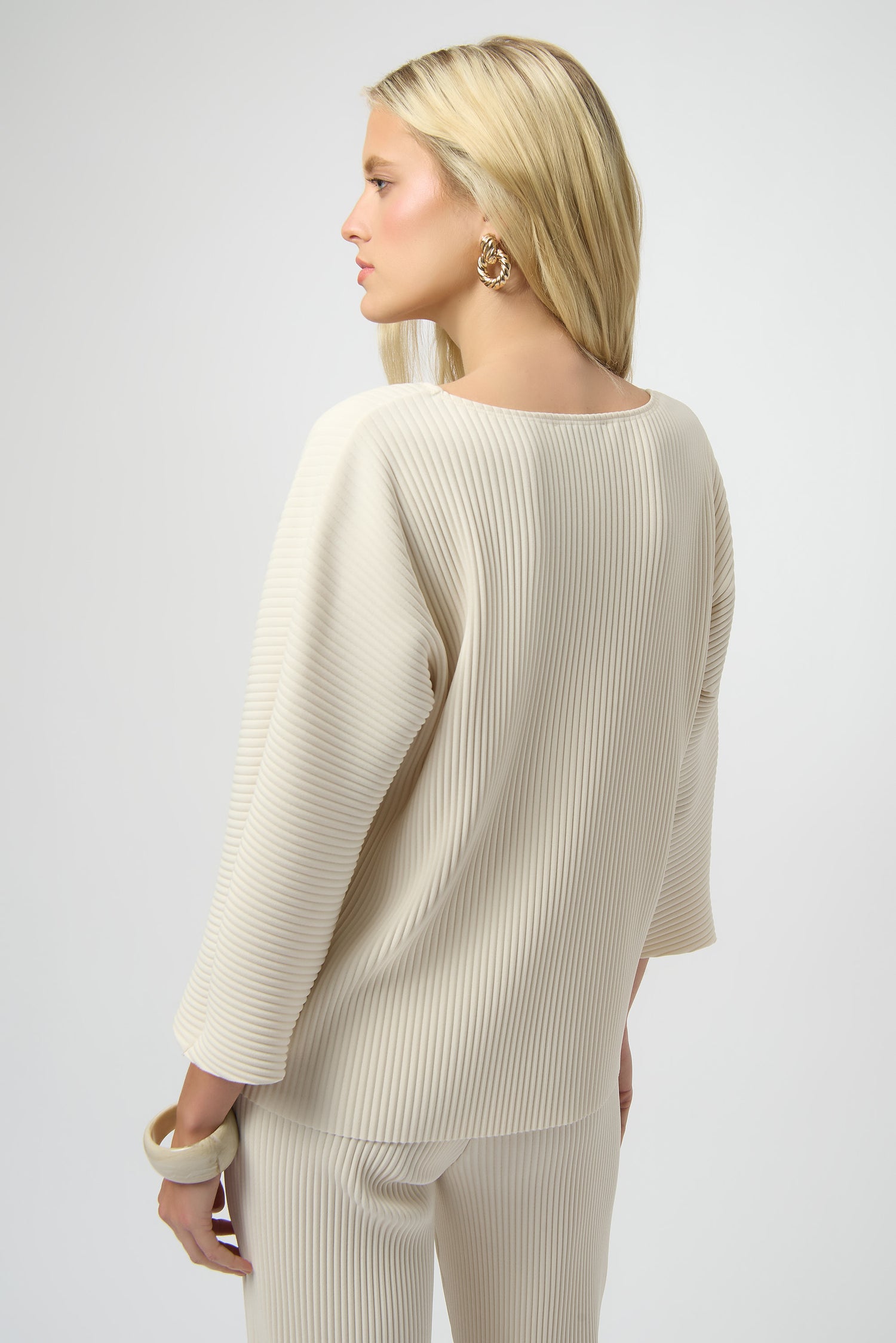 Joseph Ribkoff | Pleated Scuba Boxy Top
