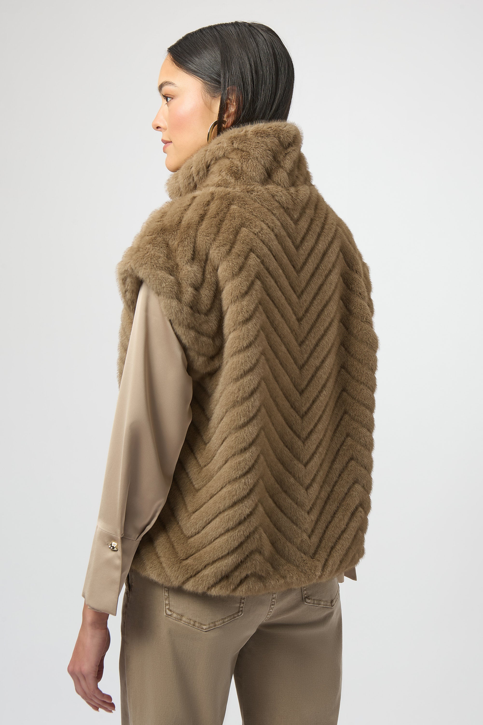 Joseph Ribkoff | Faux Fur Vest - Mink