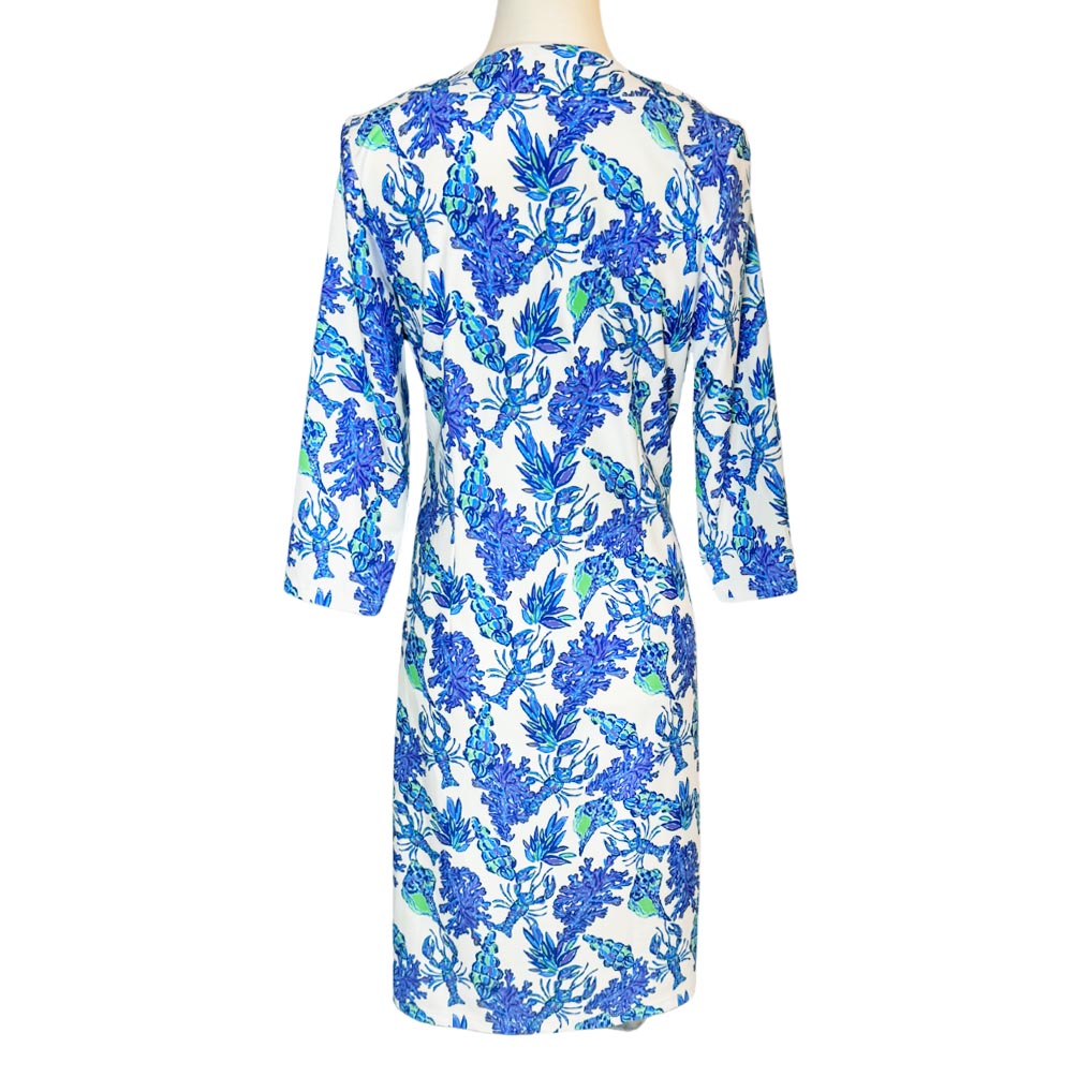 Katherine Way | Brisbane V-Neck Dress in Beyond The Sea Purple