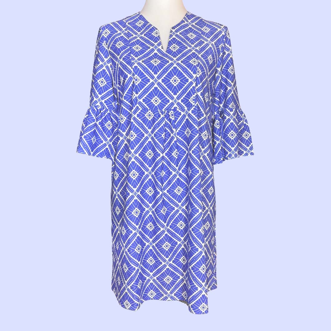 Katherine Way | Greenwich Tunic Dress in Tiki Bar Is Open Purple