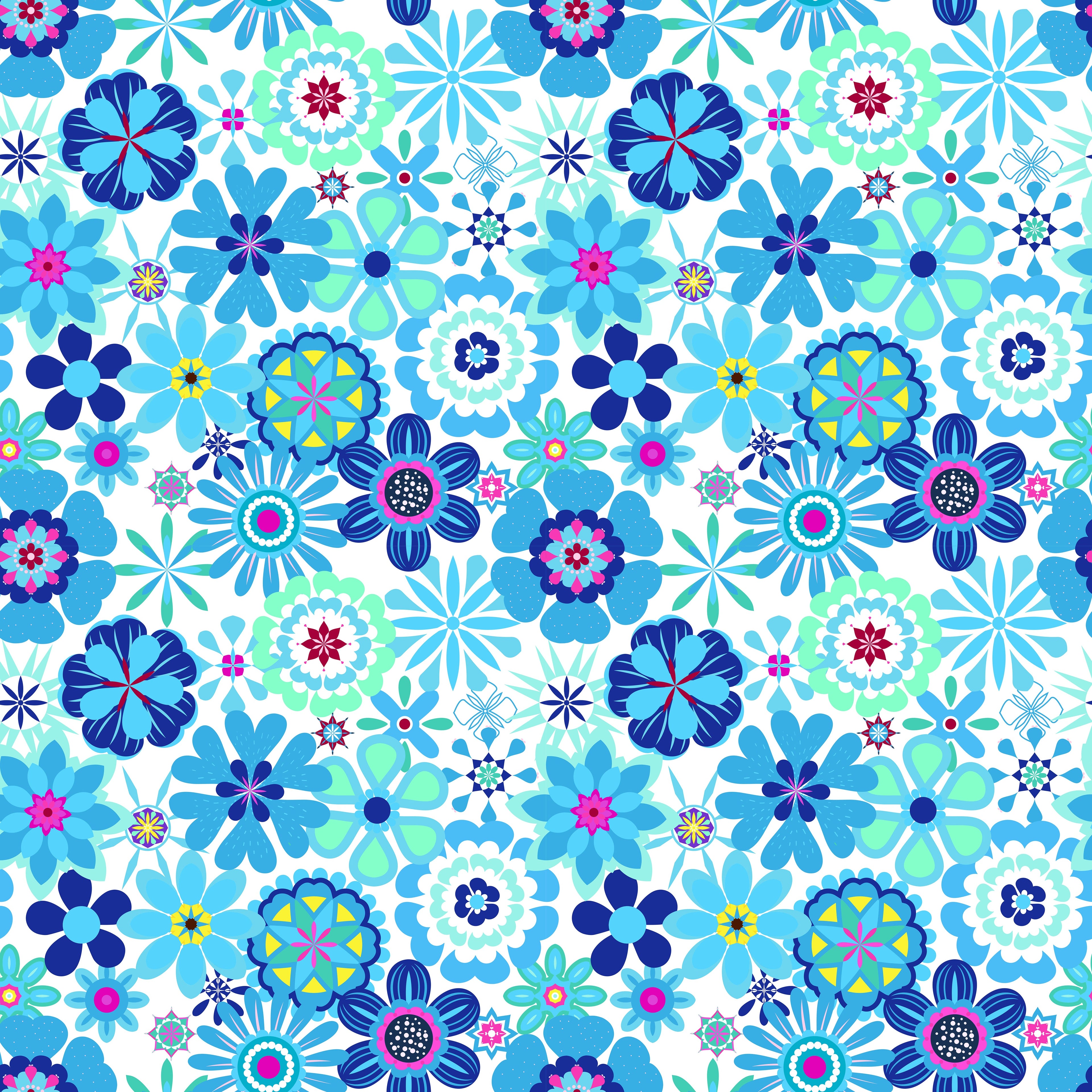 Greenwich Tunic Dress in Power Flower Blue