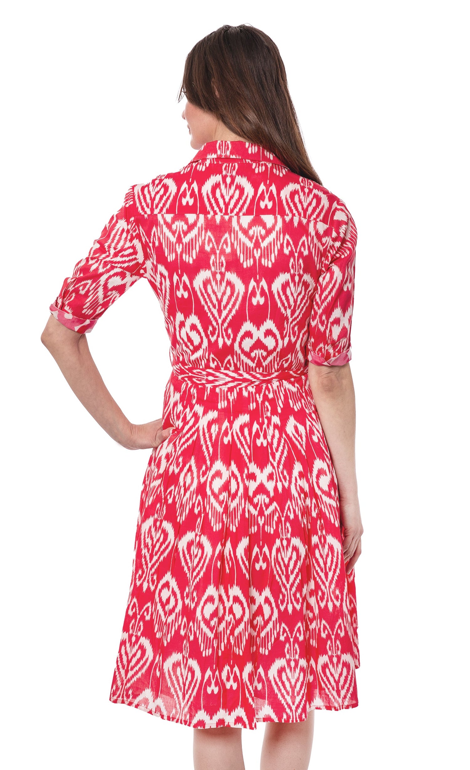 Mrs Maisel Dress Pink White Ikat