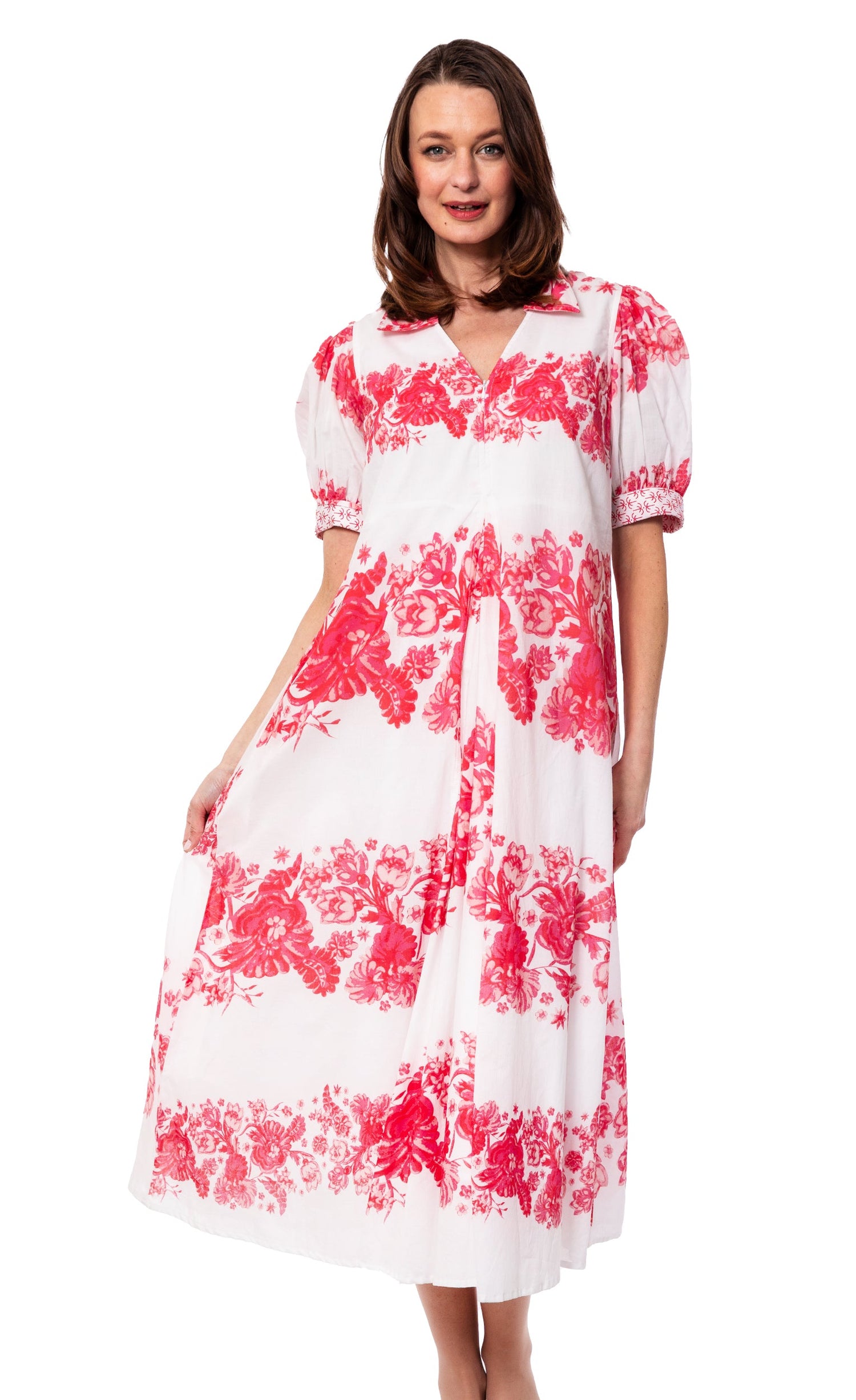 Montauk Dress Pink Floral Print
