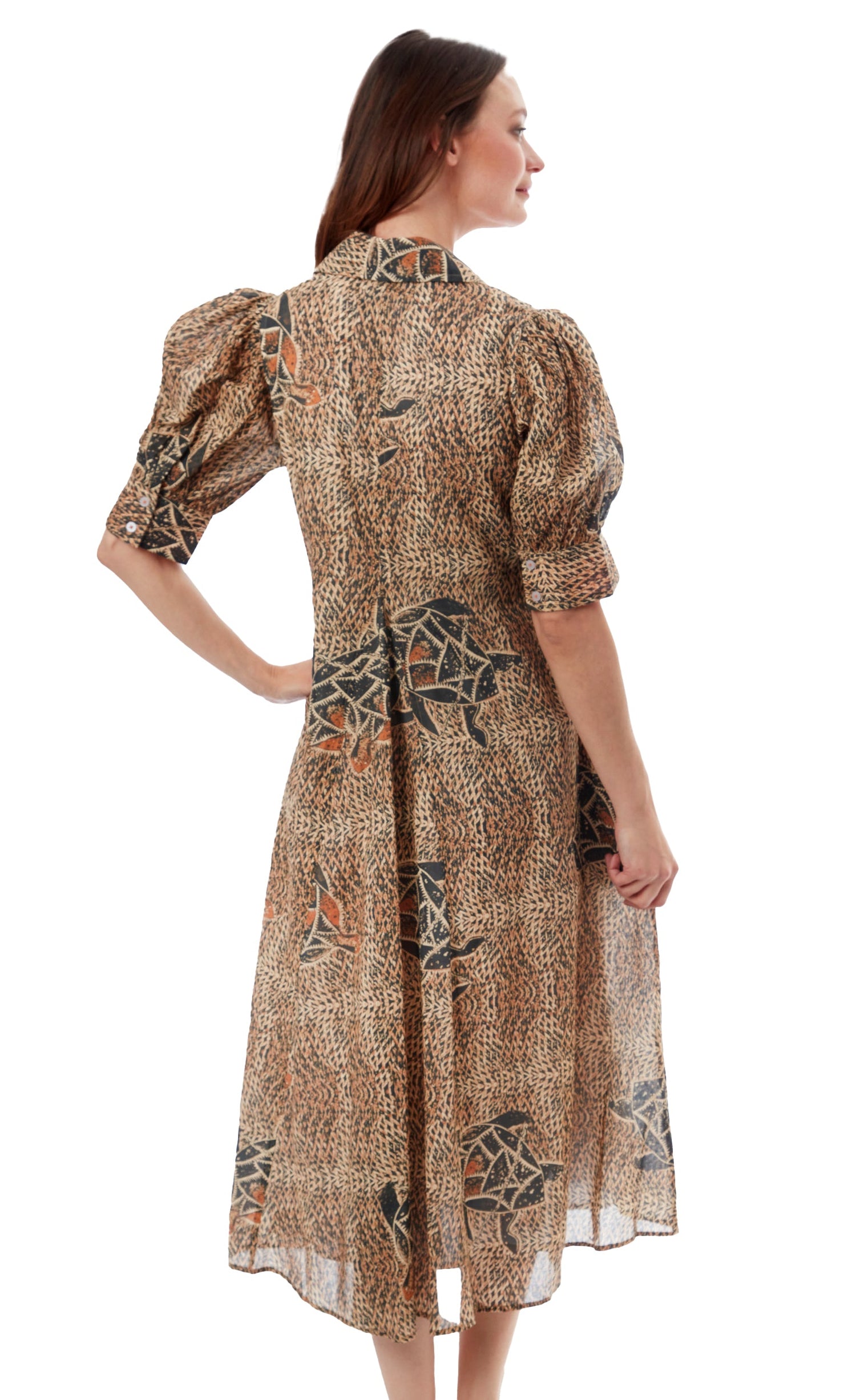 Montauk Dress Turtles Print