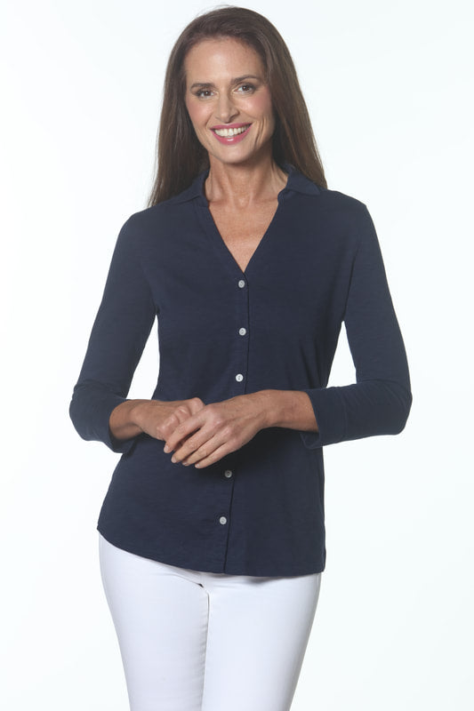 E.L.I | 3/4 Sleeve Knit Shirt