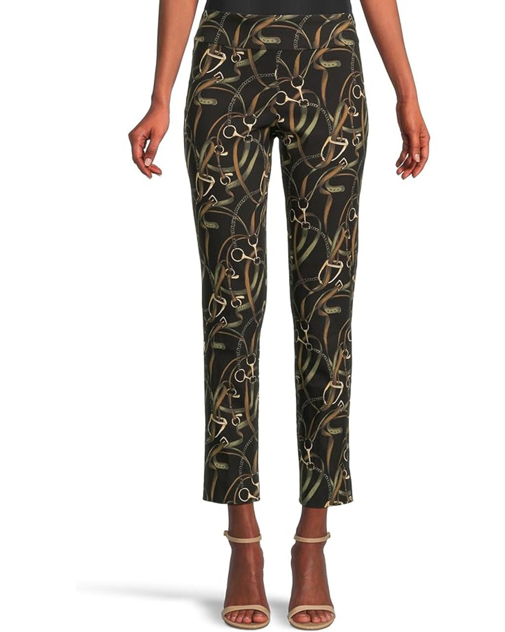 Krazy Larry | Black Belts Print Pant