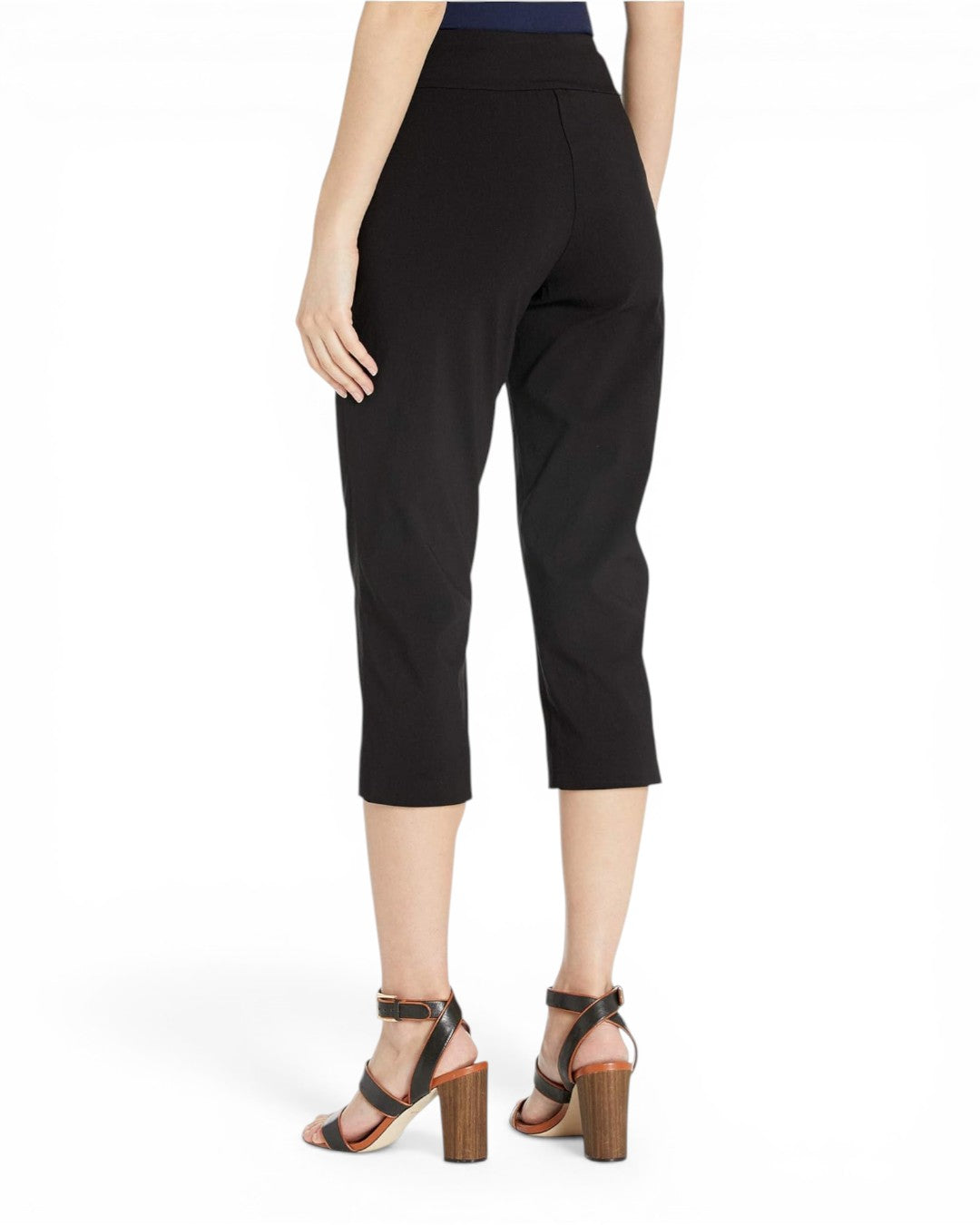 Krazy Larry P511 Pull-On Capri Pants - Black