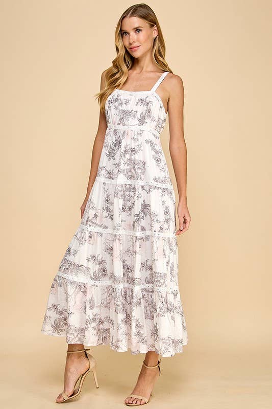 Cloister Collection | Pink Toile Eyelet Lace Dress