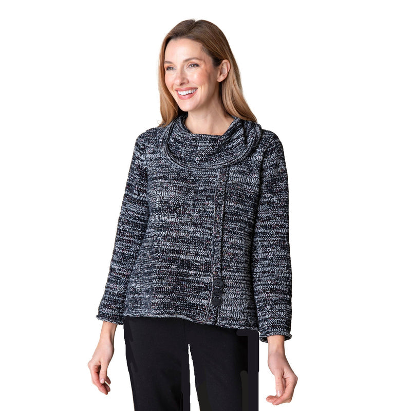 Habitat | Tweedy Chenille Button Cowl Pullover