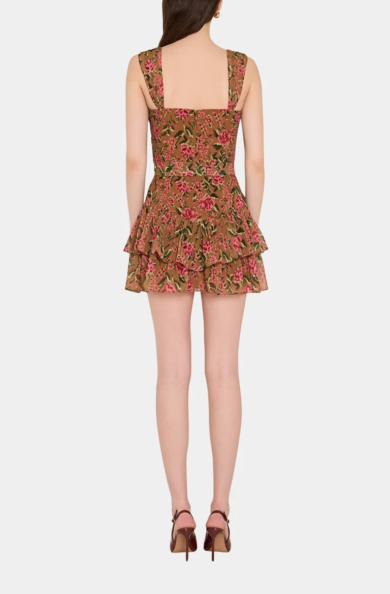 Amanda Uprichard Kendra Skort Romper Evening Rose