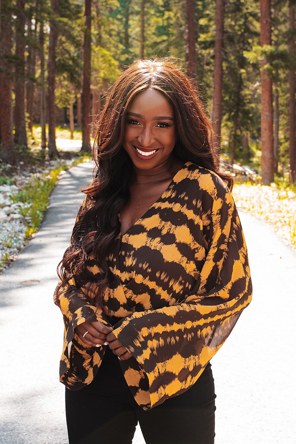 Buddy Love | Ariana Kimono Sleeve Bodysuit - Radioactive
