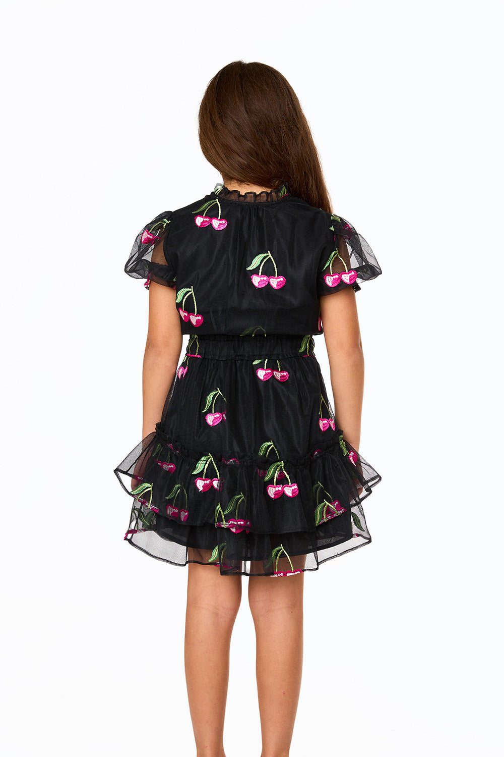 Buddy Love | Mini Clementine Girls Dress - Wild Cherries