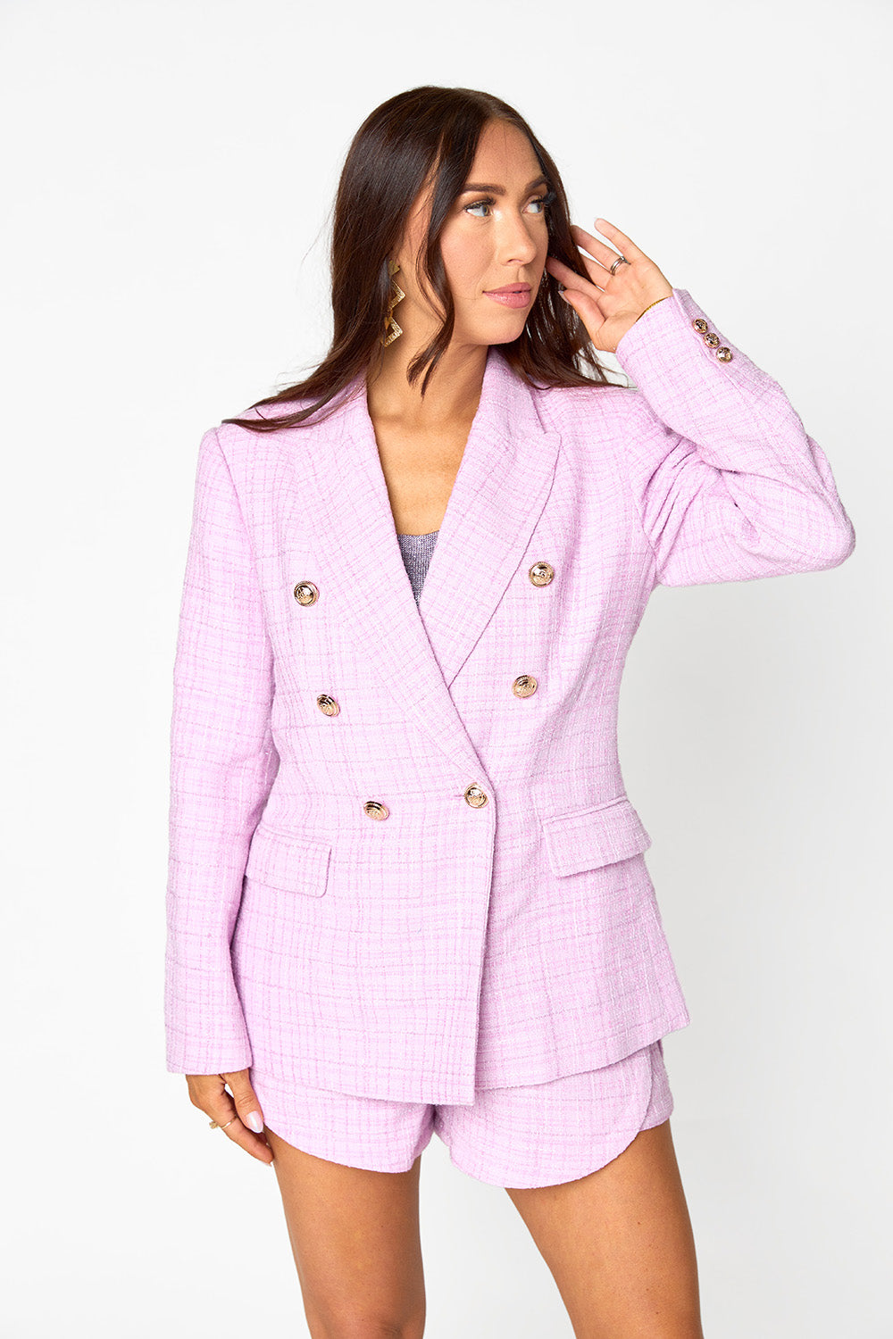 Buddy Love | Tucker Tweed Blazer - Lavender