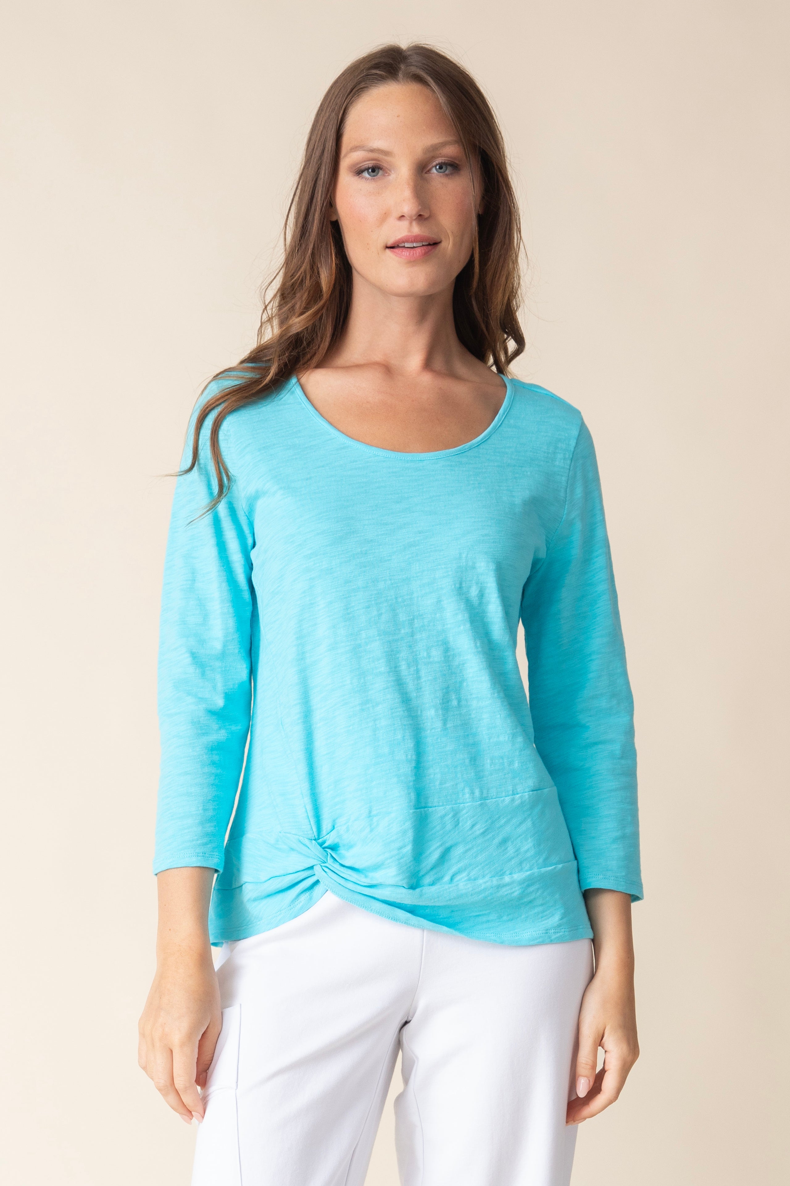 Habitat | Cotton Pebble Side Twist Tee