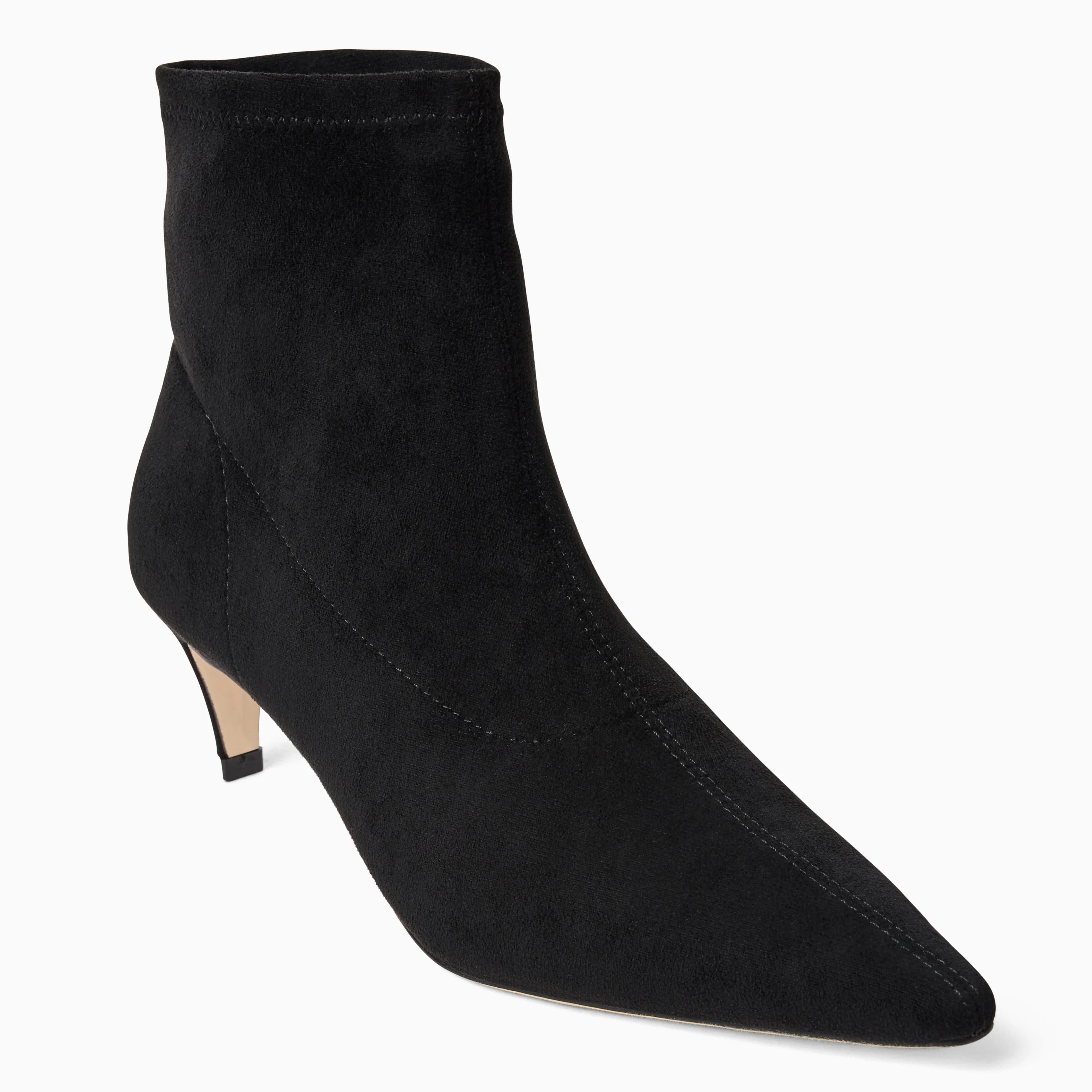 Black ankle boot on a white background