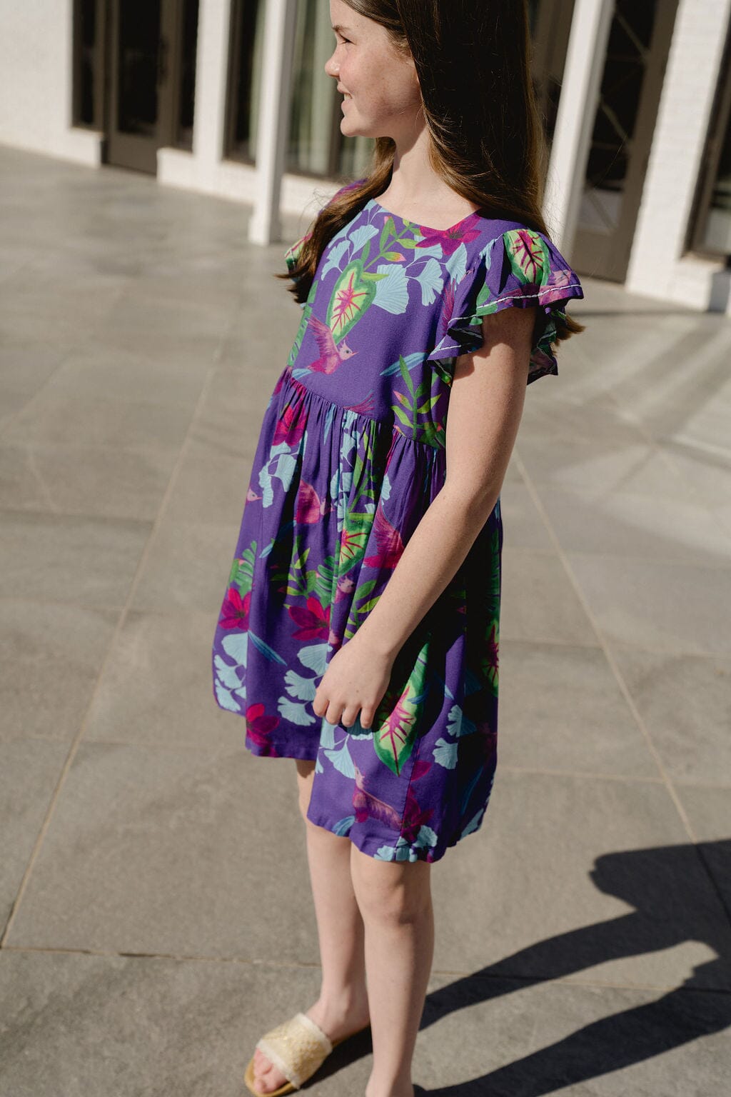 Briton Court | Girls Norah Dress - Blue Seas