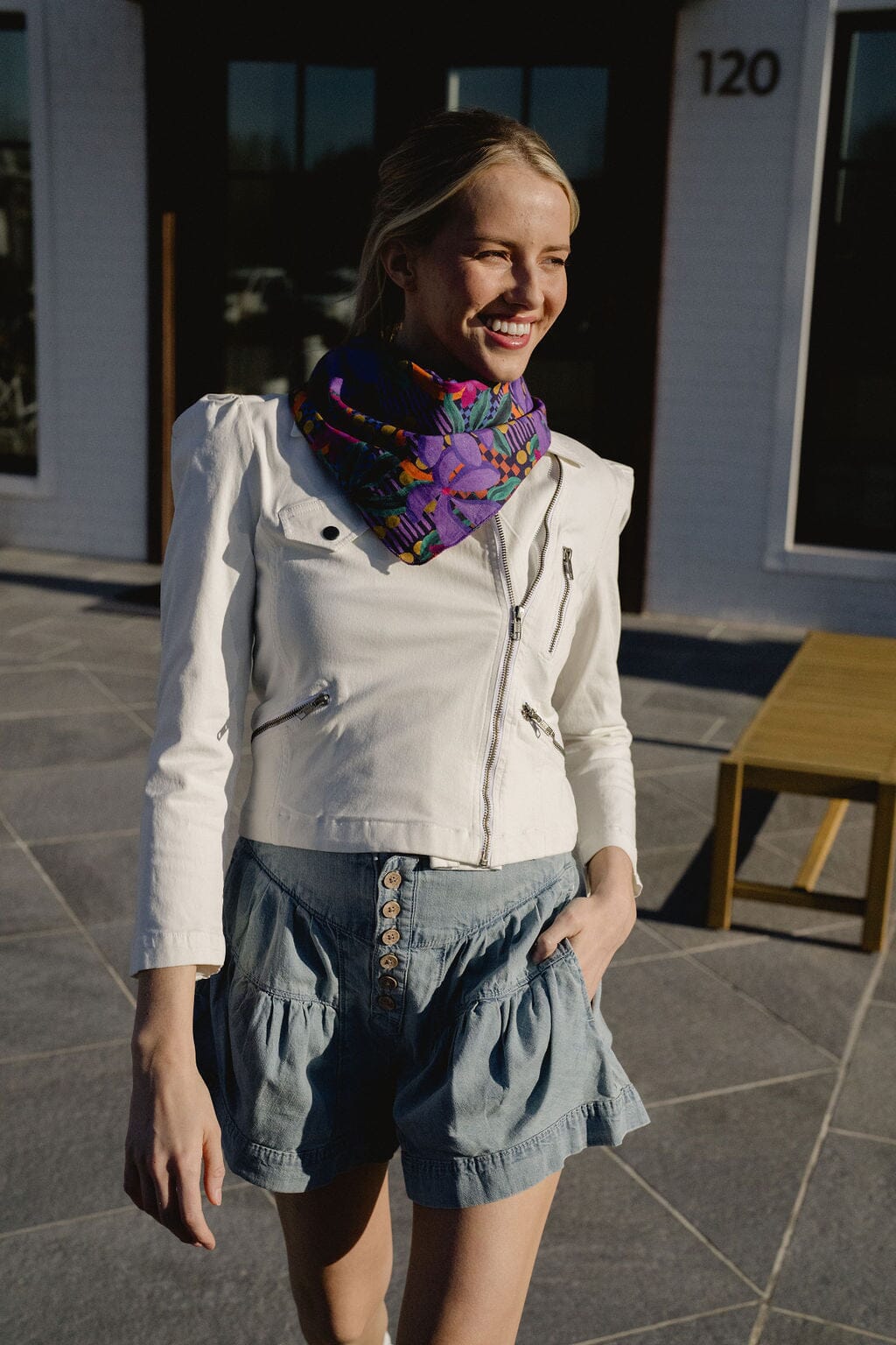 Briton Court | Clare Scarf- Lavender Fields