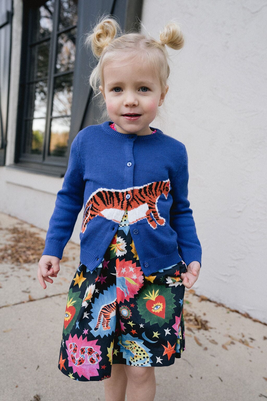 Briton Court | Girls Evelyn Cardigan- Tiger