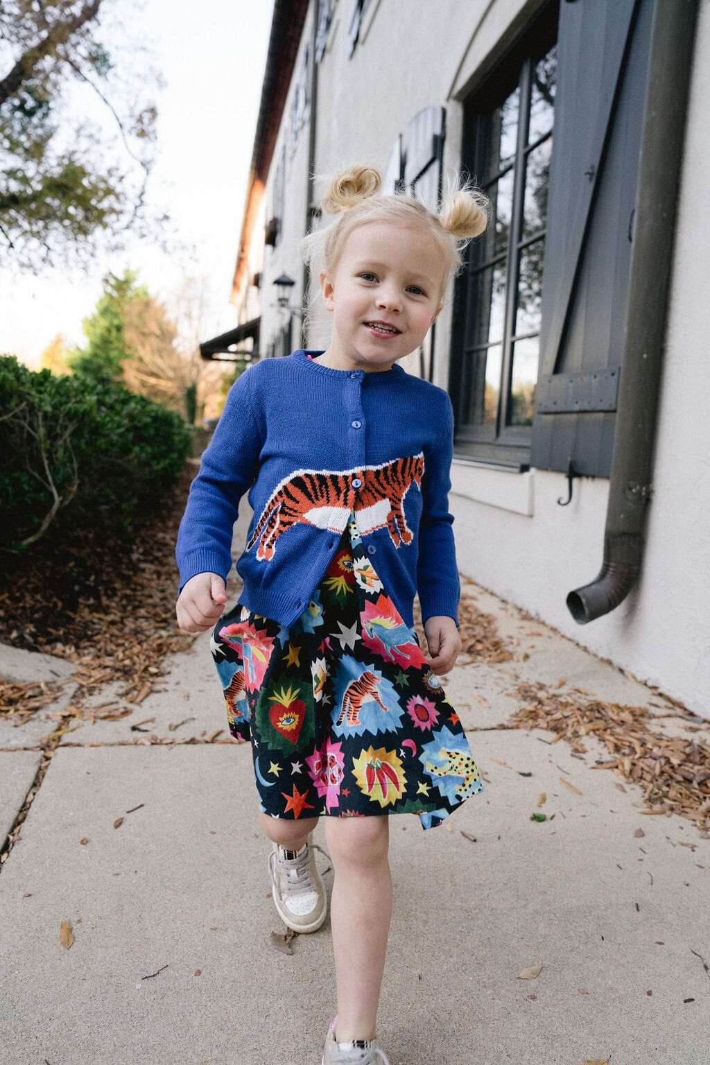 Briton Court | Girls Evelyn Cardigan- Tiger