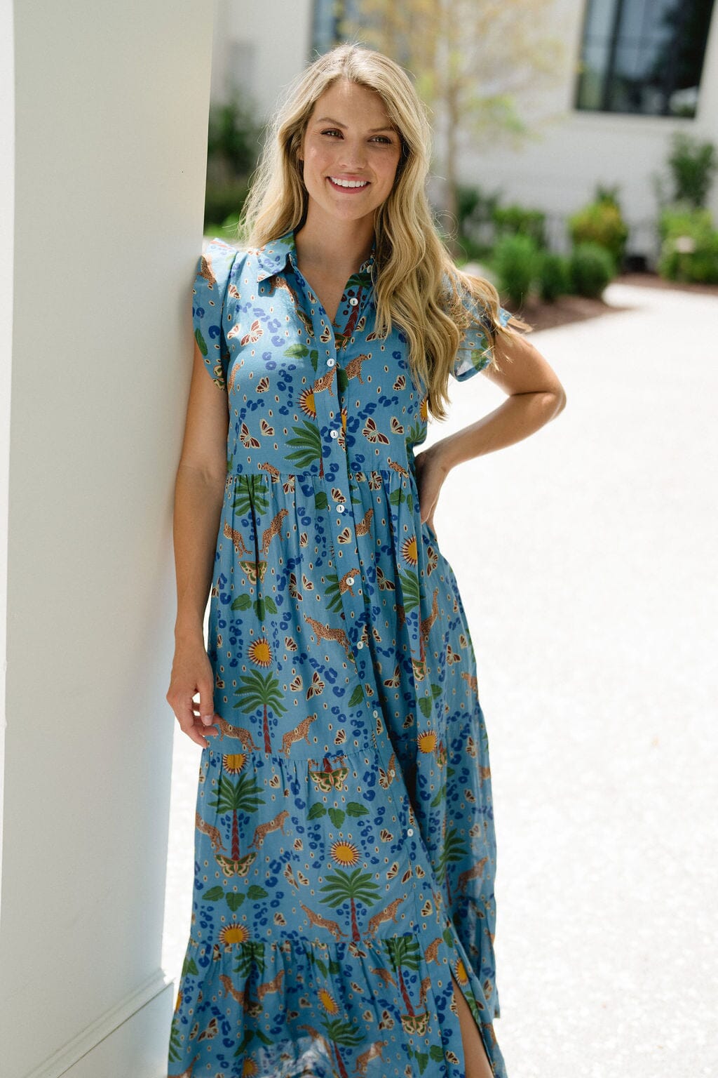 Briton Court | Frenchi Dress -Cheetah Cove