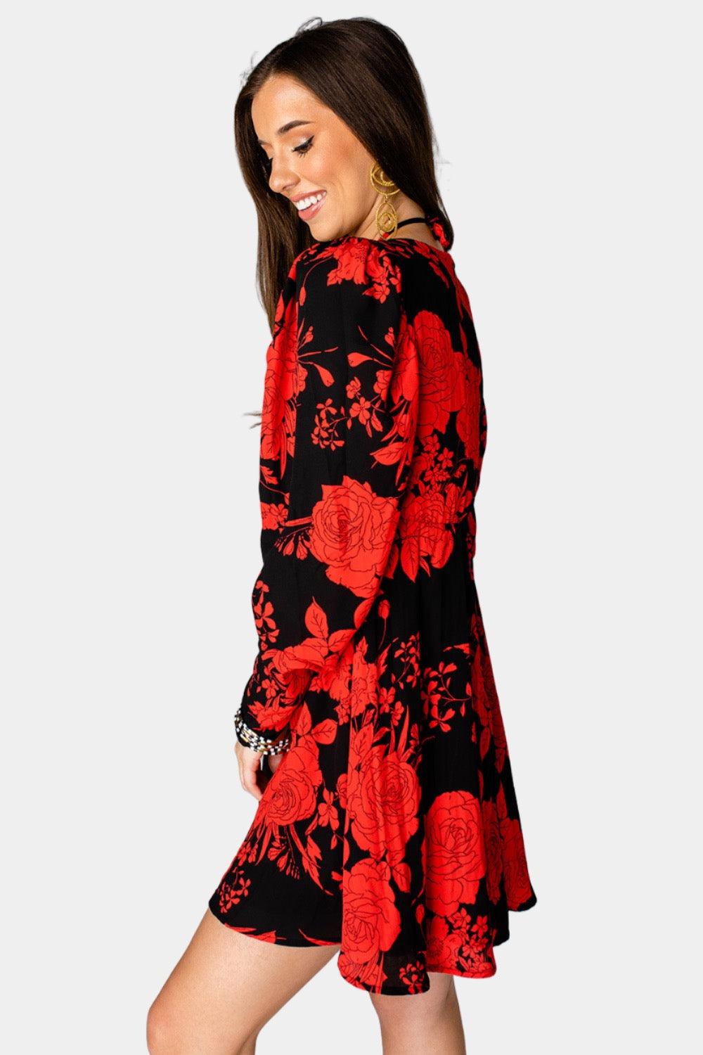 Buddy Love | Emi Mini Skater Dress - Dahlia