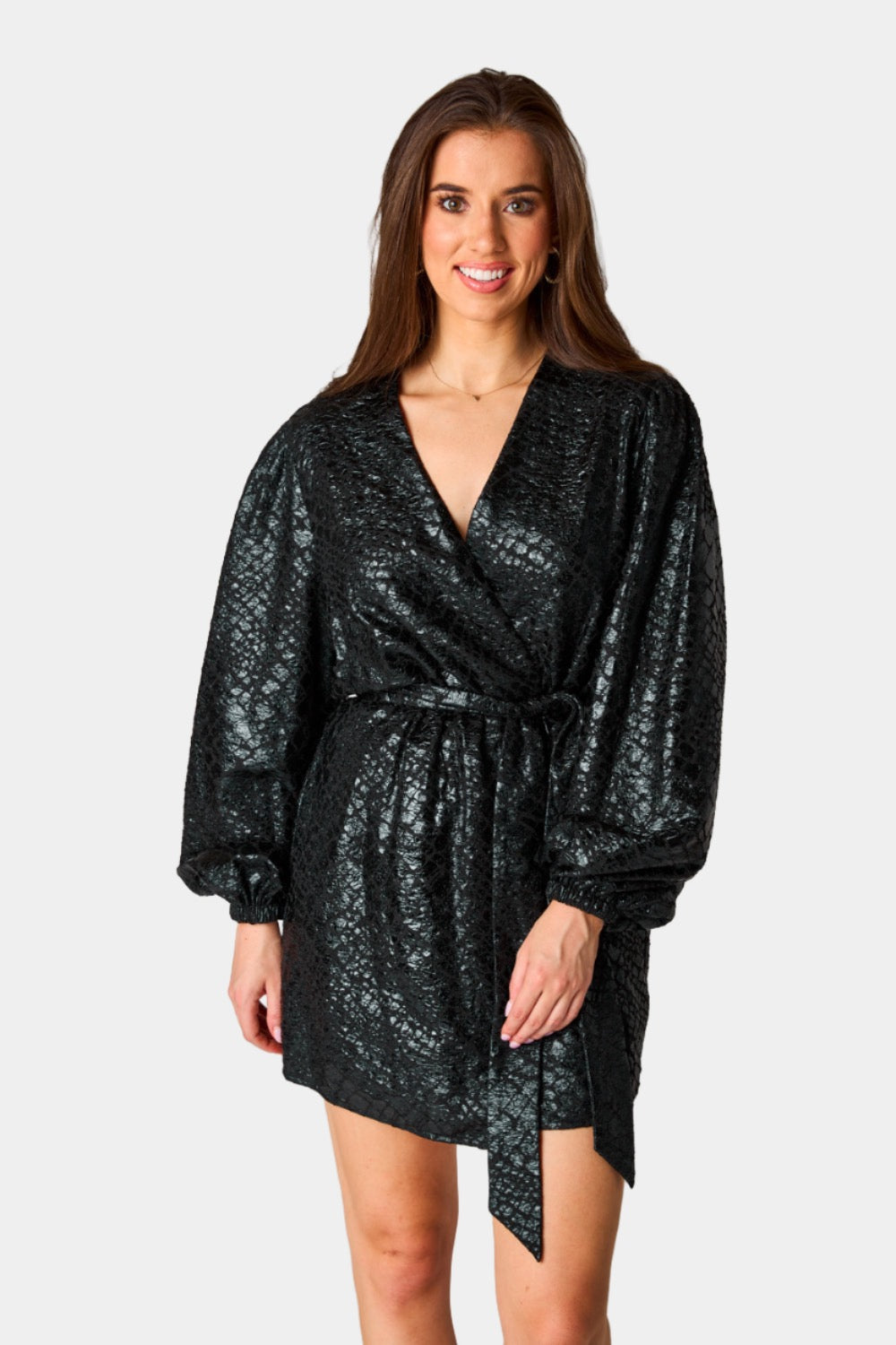 Buddy Love | Adeline Short Wrap Dress - Private Jet