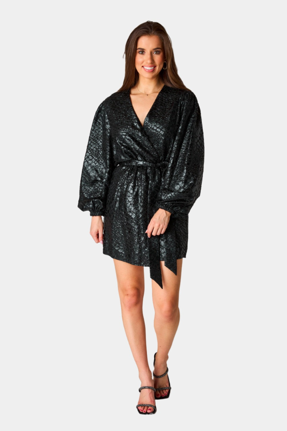 Buddy Love | Adeline Short Wrap Dress - Private Jet