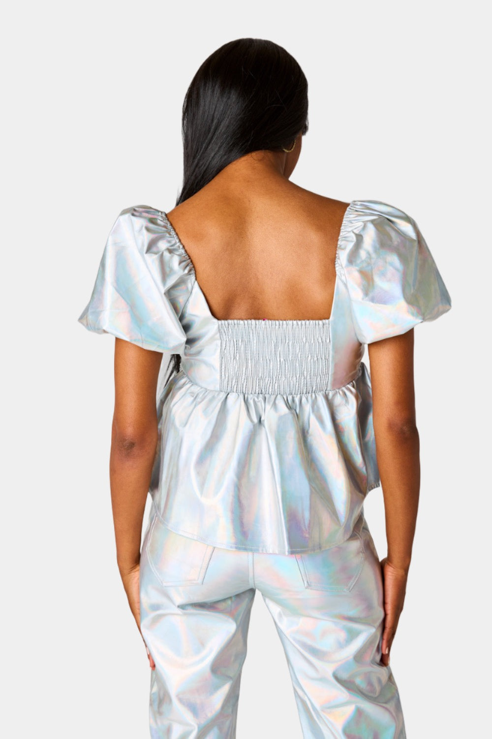 Buddy Love | Houston Puff Sleeve Top - Iridescent
