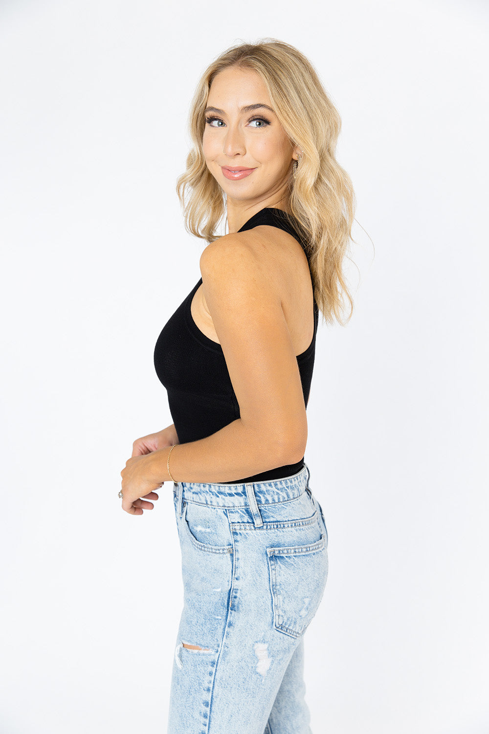 Buddy Love | Jada Racerback Bodysuit - Black