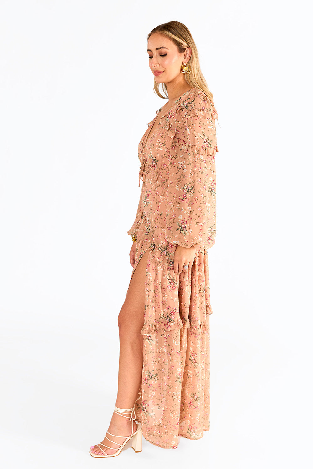 Buddy Love | Pia Long Sleeve Maxi Dress - Adrift
