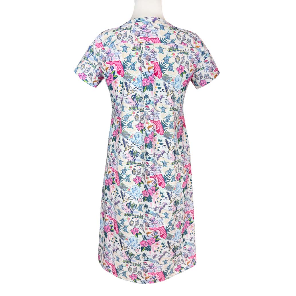 Katherine Way | Hyannis Tee Shirt Dress in Florida Forever