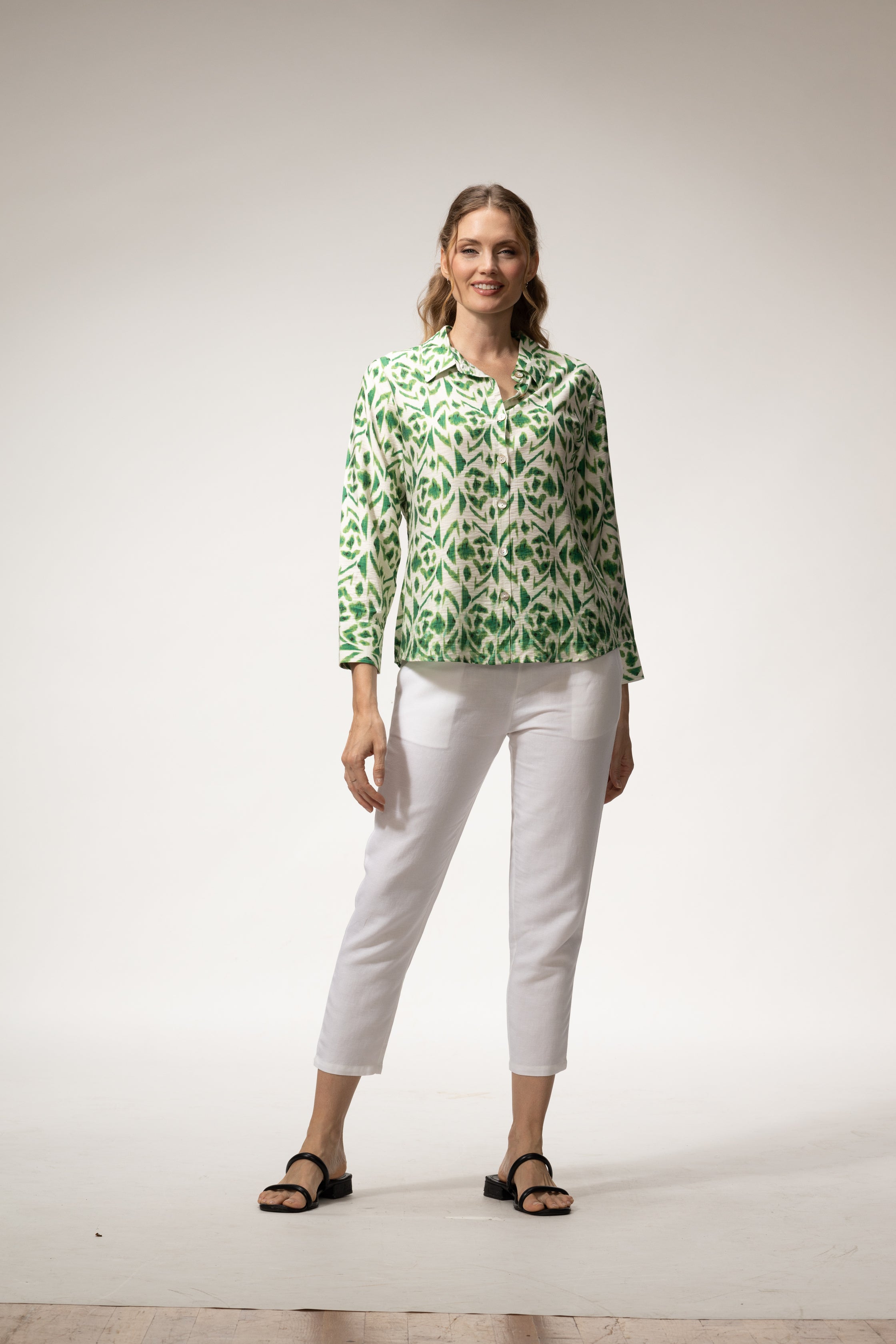 Toofan | Green Print Top