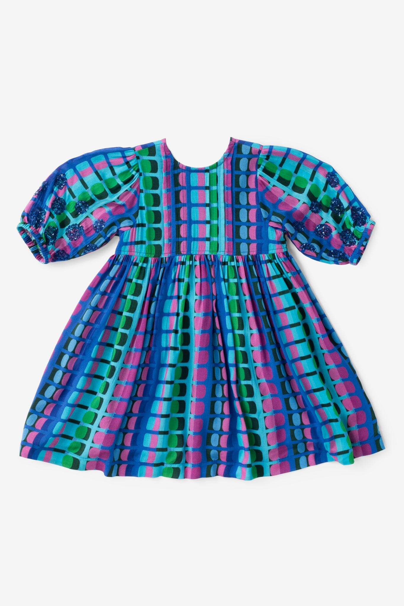 Briton Court | Girls Eva Dress - Jade Geo