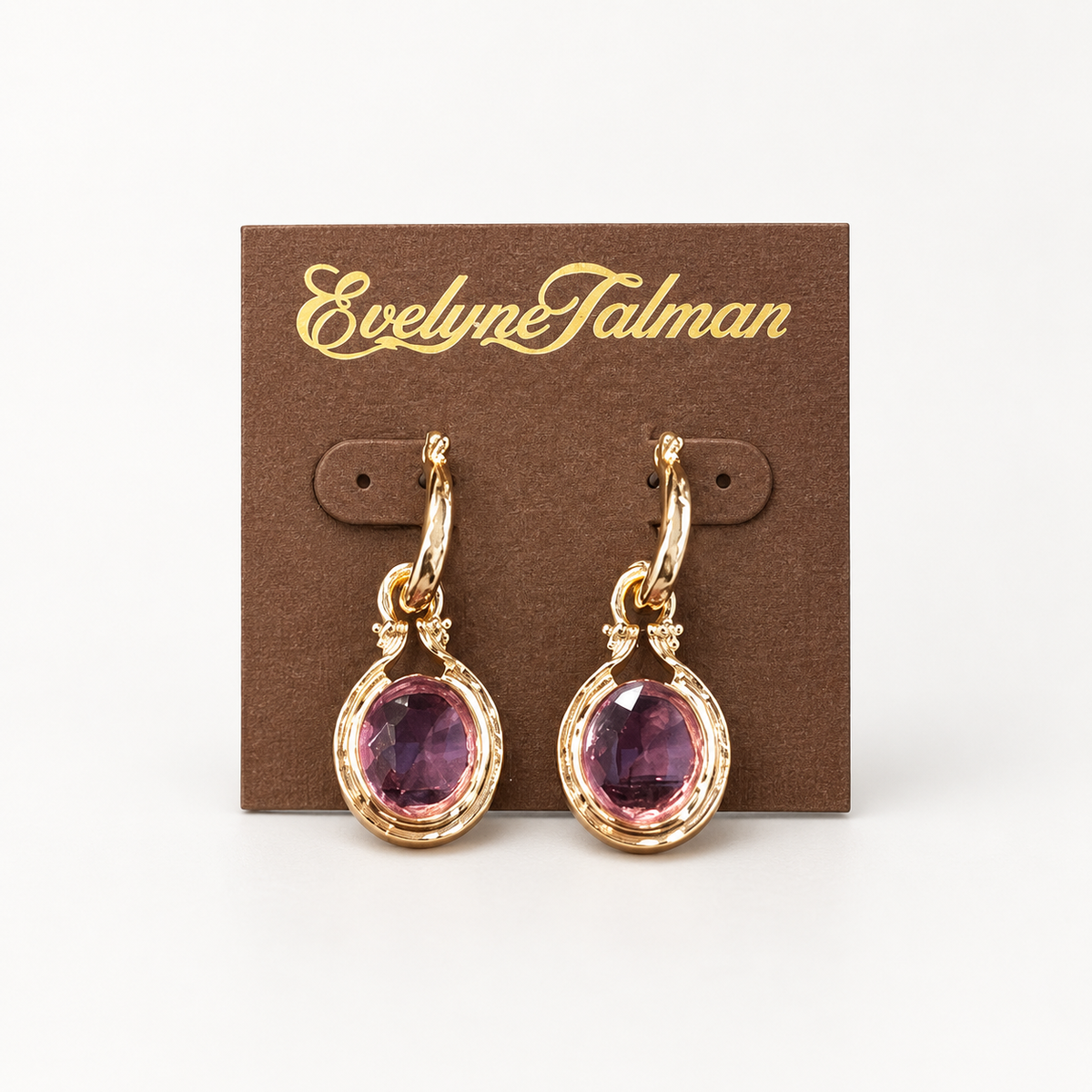 Medford Circular Drop Hoop Earring Periwinkle