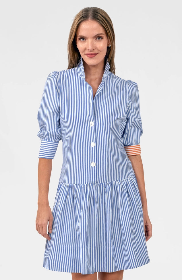 gretchen scott cotton dresses Stripe So Sweet Dress Instagram Size:Pre-order 18 BD105 plus size ivory cocktail Featuring a timeless classic