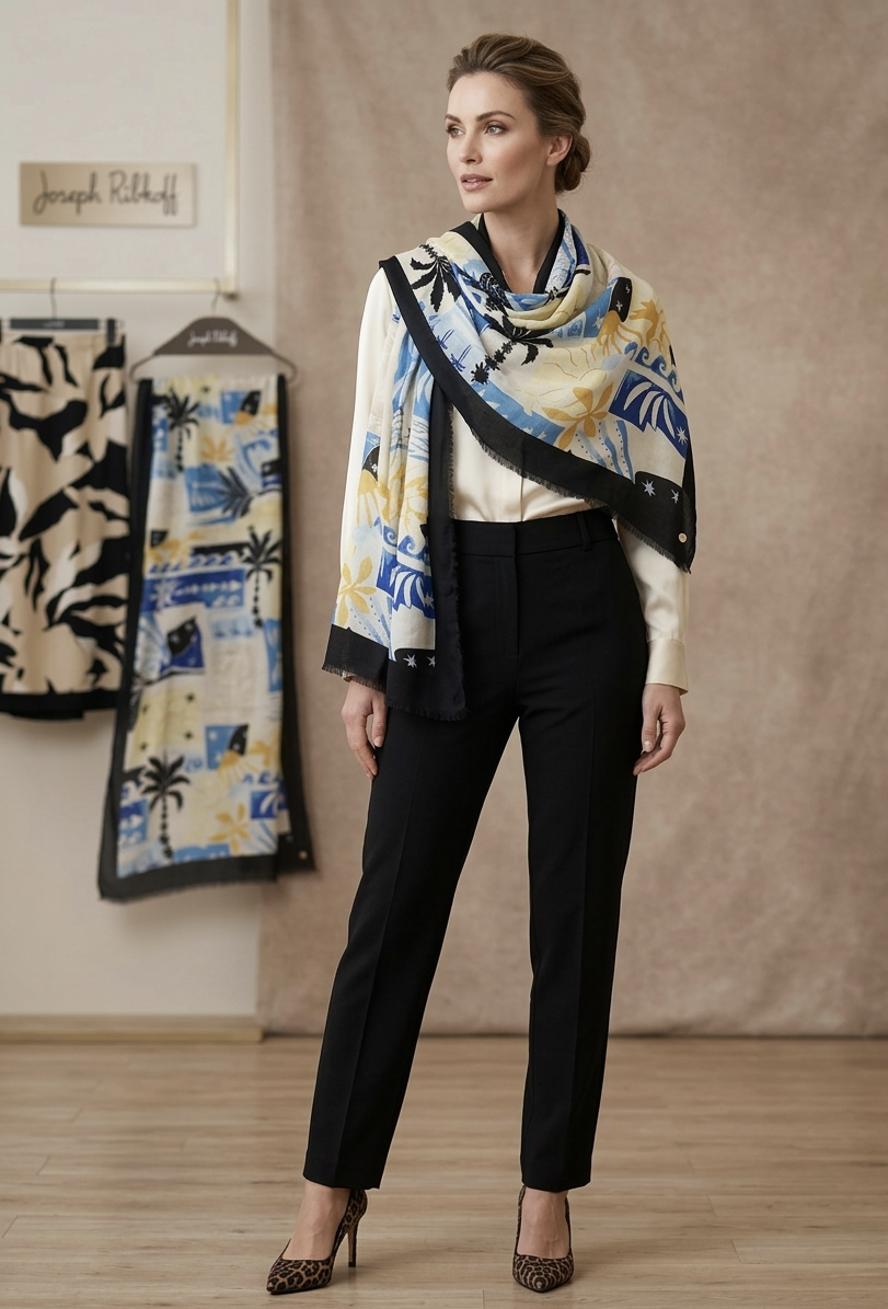 Print Scarf w/ fringe