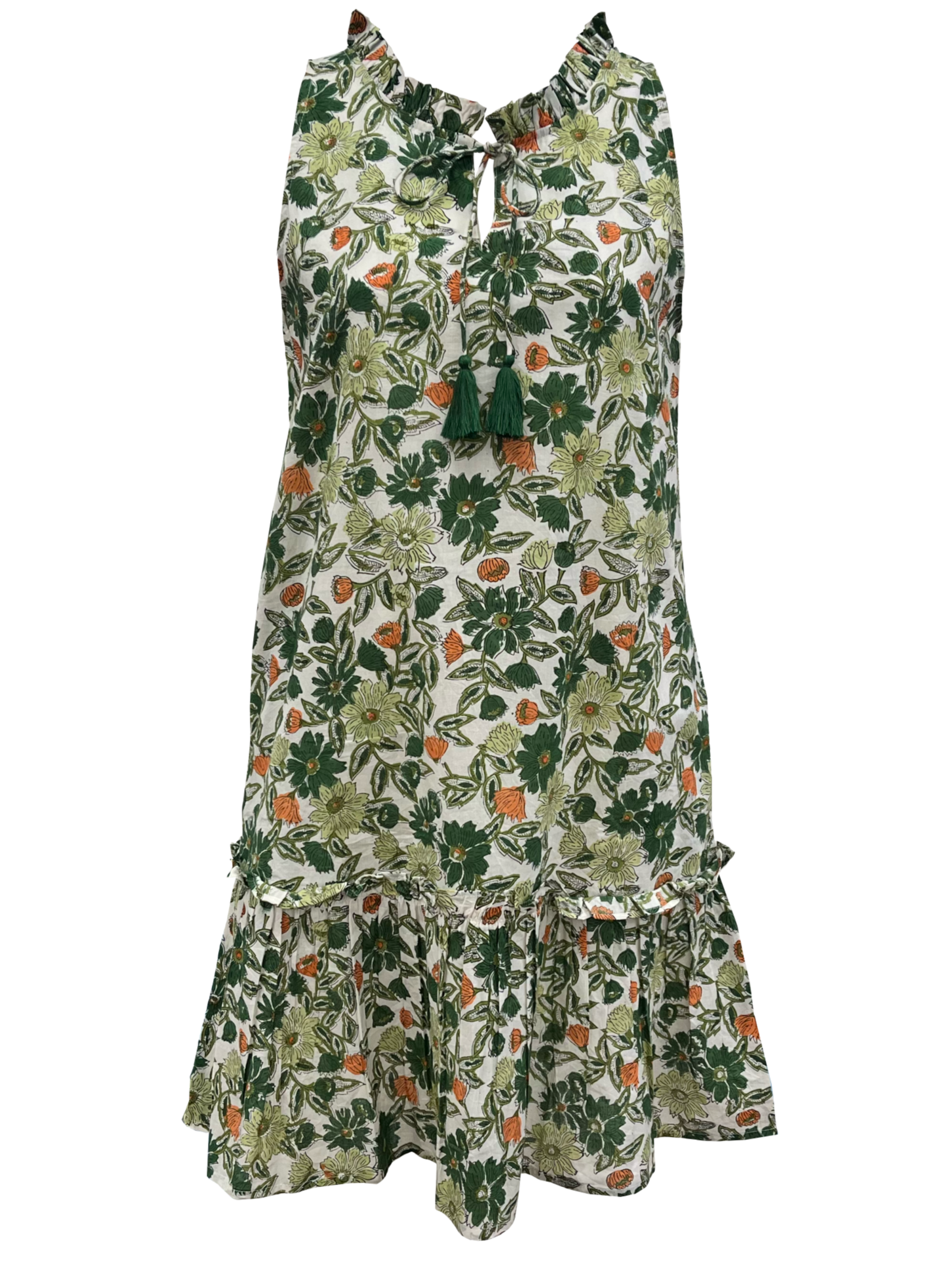 Soleil De Mer | Ella Mini Dress -white Green